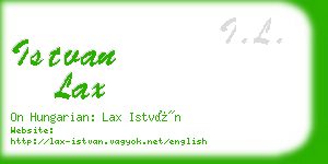 istvan lax business card